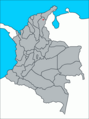 Location of Valledupar in Colombia.