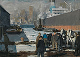 George Bellows, Men of the Docks, 1912