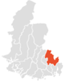 Location of Vennesla in Vest-Agder