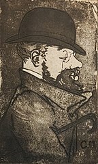   Toulouse-Lautrec en buste - Charles Maurin 1890