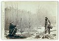 "Hunting Deer." A deer hunt near Deadwood in winter '87 and '88. Two miners McMillan and Hubbard got their game (1888, LC-DIG-ppmsc-02640)