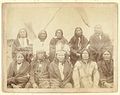 Indian chiefs who counciled with Gen. Miles and setteled [sic] the Indian War -- 1. Standing Bull, 2. Bear Who Looks Back Running [Stands and Looks Back], 3. Has the Big White Horse, 4. White Tail, 5. Liver [Living] Bear, 6. Little Thunder, 7. Bull Dog, 8. High Hawk, 9. Lame, 10. Eagle Pipe (1891, LC-DIG-ppmsc-02514)