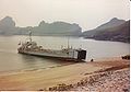 L4041 HMAV Abbeville beached in Village Bay, St Kilda. July 1977.