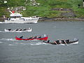 "Kappróður", Faroese boat race for wooden rowing boats.