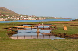 View from Trongisvágur to Tvøroyri.