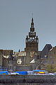 Le clocher de l'église de Roscoff vu de la mer