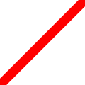 Hospital and safety zones - "oblique red bands on a white [back]ground"