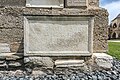 English: Latin grave inscription (ILLPRON 777) at the western wall Deutsch: Lateinische Grabinschrift (ILLPRON 777) an der W-Wand