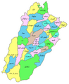 Map of administrative sub-divisions of Punjab province.