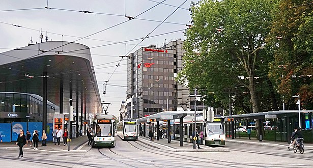 Tram lines at Königsplatz