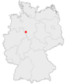 Location of Hameln in Germany