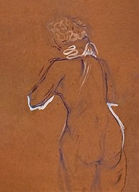   Etude de femme, nue de dos (à mi-corps)