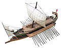 Plastic model of a Roman trireme