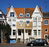 Maisons jumelles, rue Jean-Baptiste Ducrocq, à Marcq-en-Barœul