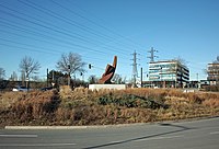 Rond point, avenue de la Marne, à Marcq-en-Barœul.