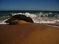 Thumbnail for File:Golden sand &amp; Sea wave of Kirinda Sea Sri Lanka.jpg