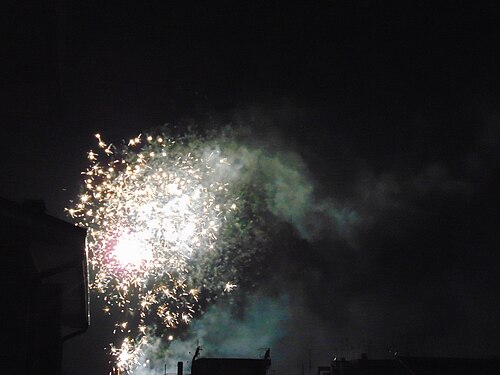 Fireworks in Rome, Italy