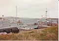 L4041 HMAV Abbeville tied up alongside at Benbecula. July 1977.