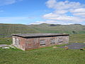 British pill box on Eggjarnar near Vágur, remains from World War II.