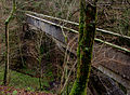 Krenkeltal Rothaarsteig in Sauerland, aquaduct over een oude spoorlijn.