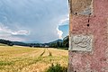 English: Relief of kantharos at the Prunnerkreuz and rye field Deutsch: Kantharos-Relief am Prunnerkreuz und Roggen-Feld