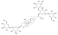 Deutsch: Struktur von Mogrosid V English: Structure of mogroside V