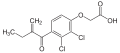 Deutsch: Struktur von Ethacrynsäure English: Structure of Ethacrynic acid