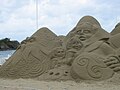 Triskelion in a sand sculpture