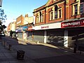 Grange Road shops, early on a Sunday morning