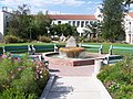 Courtyard with fountain near the Physical Science building