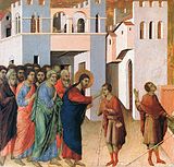 Duccio di Buoninsegna, The Healing of the Man Born Blind, 1307/8–1311