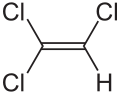 Deutsch: Struktur von Trichlorethen English: Structure of trichloroethylene