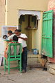 A barber shop in Varanasi.