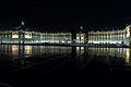 La place de la Bourse et le miroir d'eau de nuit