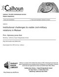 Thumbnail for File:Institutional challenges to viable civil-military relations in Malawi (IA institutionalcha109454191).pdf