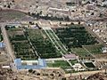 Distant view of Babur's gardens