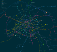 Geographically accurate map of metro