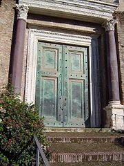 Ancient doors of the Temple of Romulus