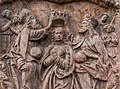 English: Cutout from the Keutschach epitaph with the coronation of Mary on the exterior southern wall Deutsch: Ausschnitt vom Keutschacher Epitaph mit der Marienkrönung an der südlichen Außenwand