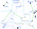 English: Monoceros constellation map.