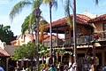 Adventureland as seen from the exit of Pirates of the Caribbean.