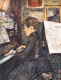   Mademoiselle Dihau au piano