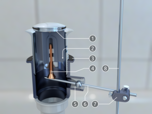 A common sink drain in the open position