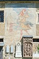 English: Cutout from the southern wall with fresco of Saint Christopher Deutsch: Ausschnitt von der Süd-Wand mit Christopherus-Fresko