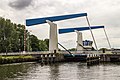 Diemen. Uitzicht op de Venserbrug.