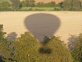 Shadow of a hot air balloon