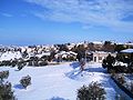 Panorama di Ostra sotto la neve