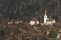 English: Southern view with rectory Deutsch: Süd-Ansicht mit Pfarrhof