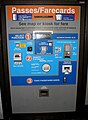 Passes/Farecards vending machine