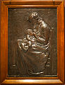 Young Woman Nursing Her Child, bas-relief sculpture by Alexandre Charpentier, 1883-1893